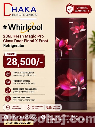 Whirlpool 236L Fresh Magic Pro Floral X Frost Refrigerator